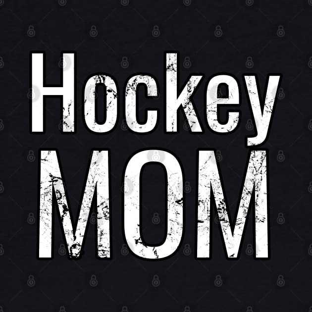 Hockey Mom in White Basic Lettering by M Dee Signs